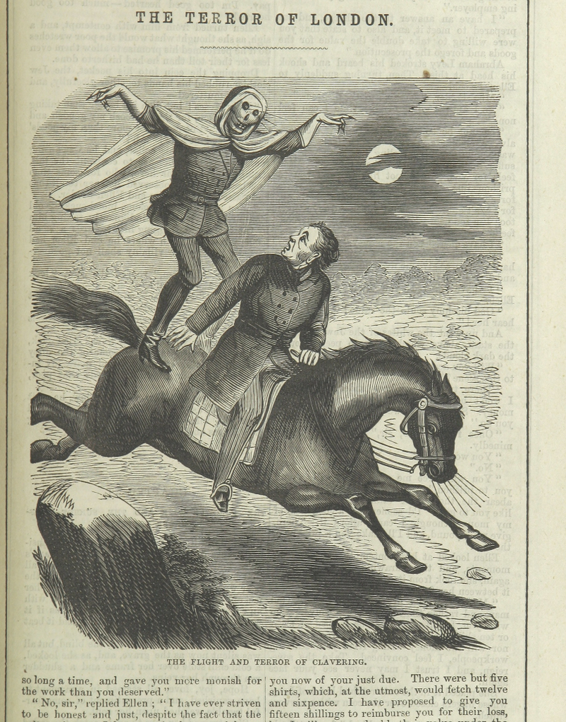 From “Spring-heel’d Jack: the Terror of London. A romance of the nineteenth century, by the author of the “Confederate’s Daughter” ... Illustrated, etc”